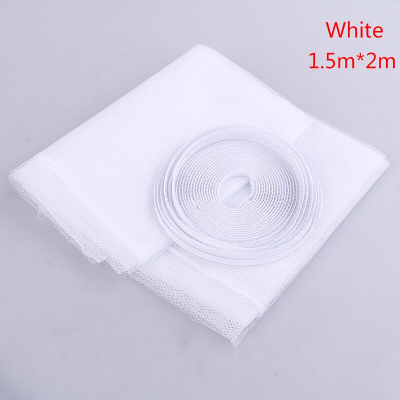 Anti-insekt flue bug myggedør vindue gardin net mesh skærmbeskytter cool: Hvid -2 x 1.5m