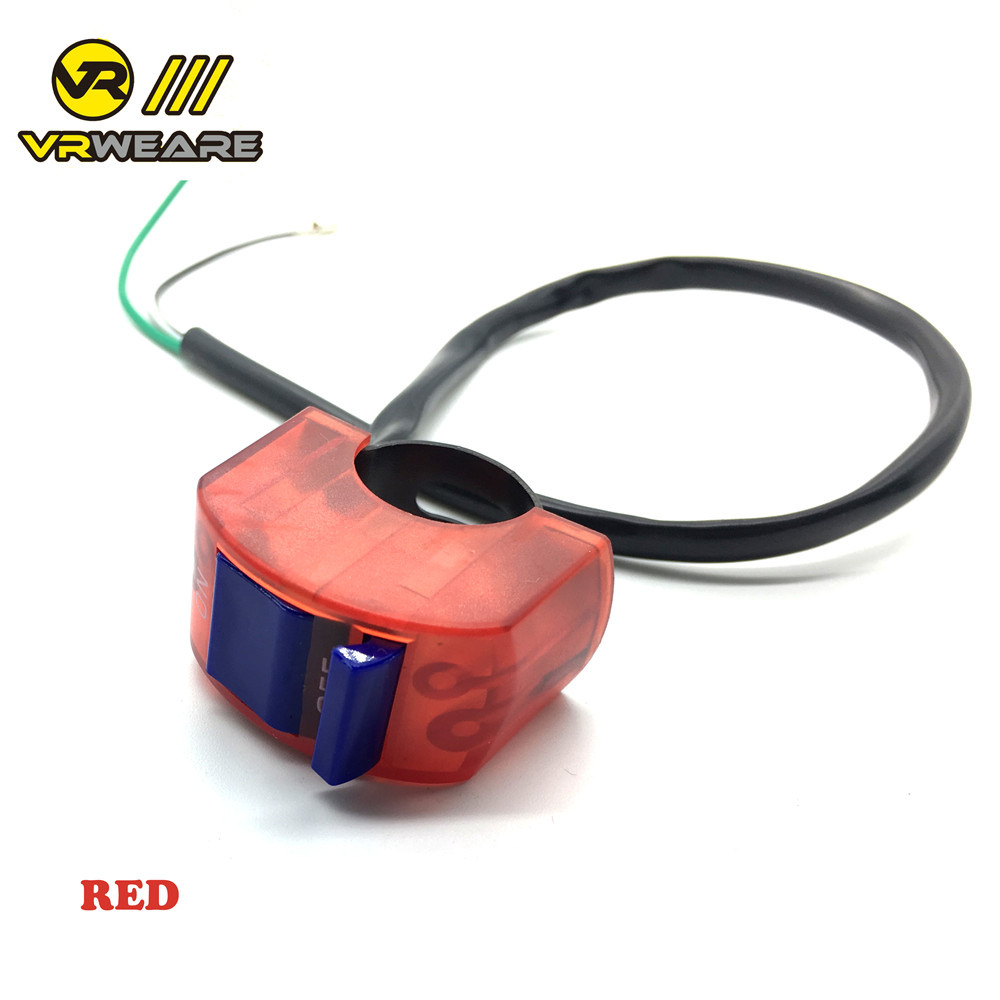 Interruptor Universal de manillar de motocicleta, botón de encendido y apagado para Moto, ATV, DC 12V/10A, color negro