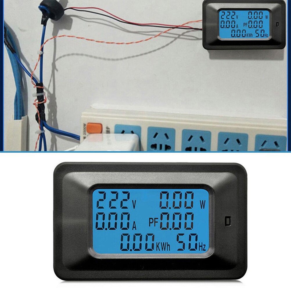 Multifunctionele Lcd Display Tester Gereedschap Power Monitor Energie Ampèremeter Huishoudelijke Watt Meter Backlight Digitale Panel Grote-Screen