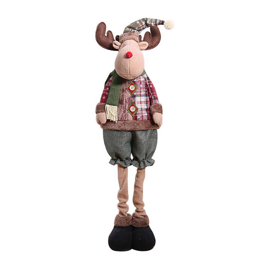 Weihnachten Teleskop Puppe Santa Schneemann Elch Ornament Fenster Dekoration Schneeflocke Gitter Kleidung kurze Hose Mittel Größe: Elch