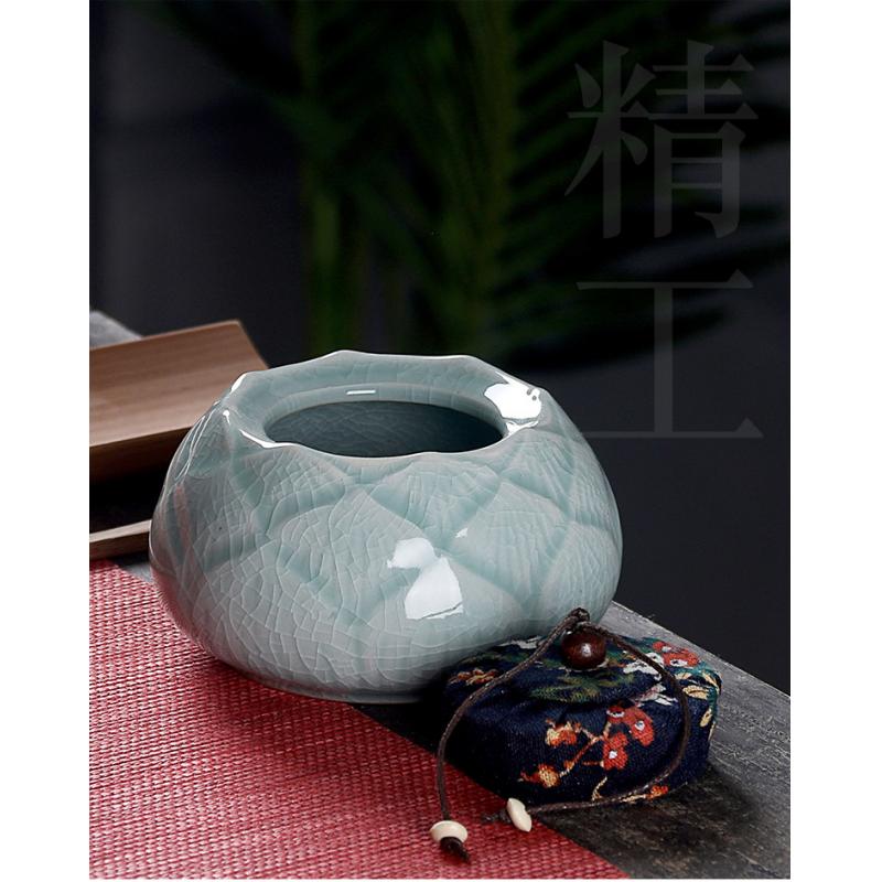 Contenedores de té chinos Vintage, Mini cajas de almacenamiento de cerámica, contenedor Retro sólido de té, organizador de cerámica, lata de té y cena para el hogar