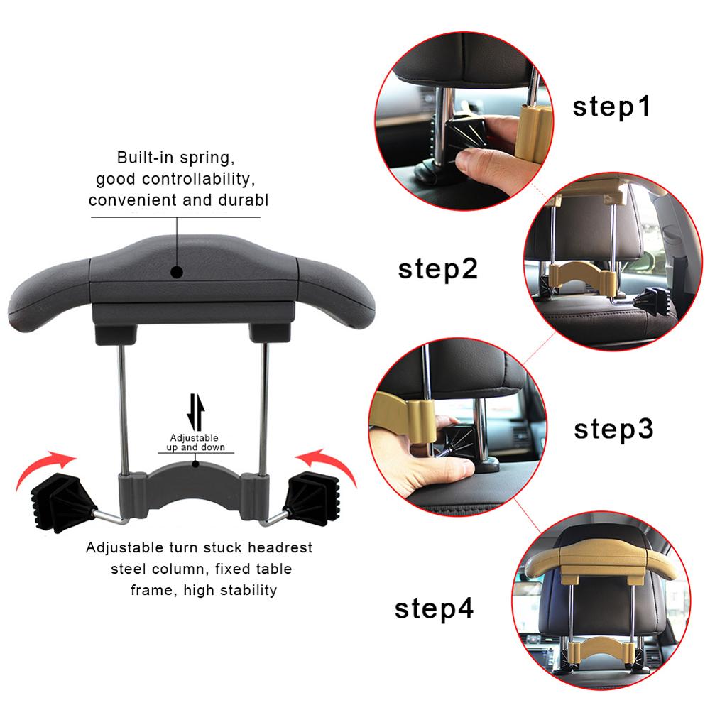 Accesorios interiores de coche, reposacabezas, suspensión retráctil, suspensión de respaldo del asiento para abrigos, chaquetas, bolsos