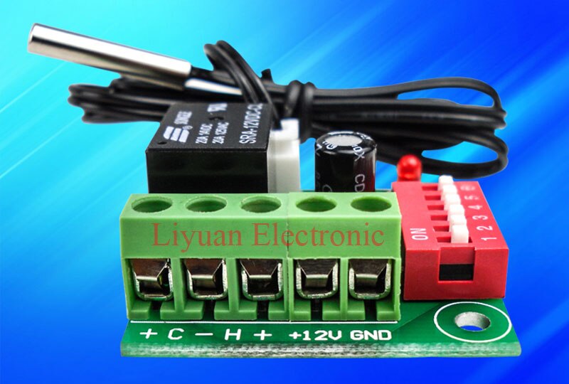2pcs XH-W1701 Adjustable temperature control sensor / 12V high precision temperature controller / temperature switch