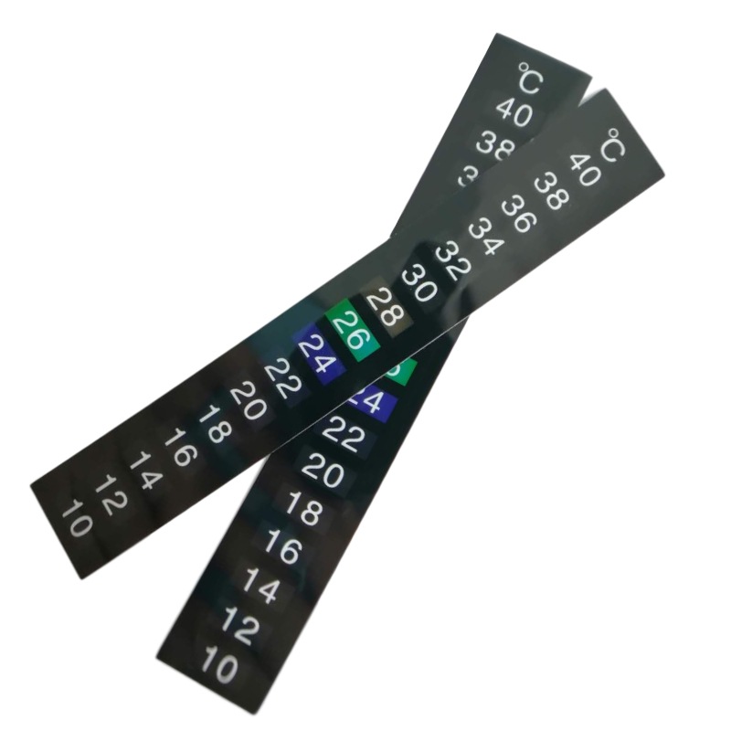 Termómetro Digital adhesivo para acuario doméstico, pegatina de medida de temperatura decolorante sensible a la temperatura C/F de doble escala