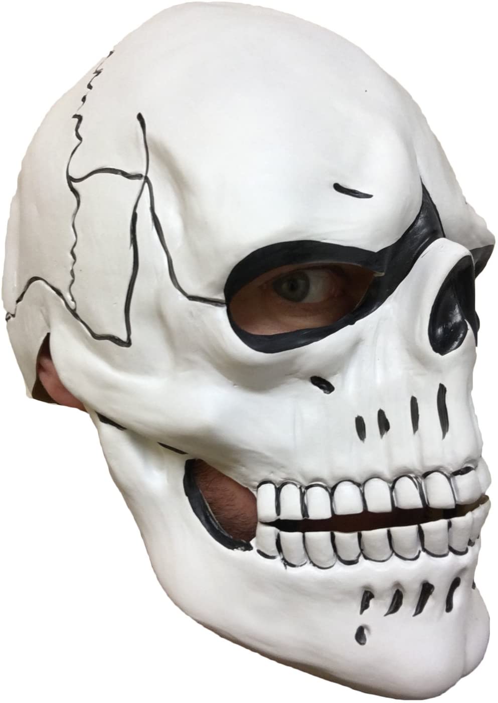 Latex Skull Mask With Moving Mouth Spectre Mask Halloween Fancy Dress Costume 007