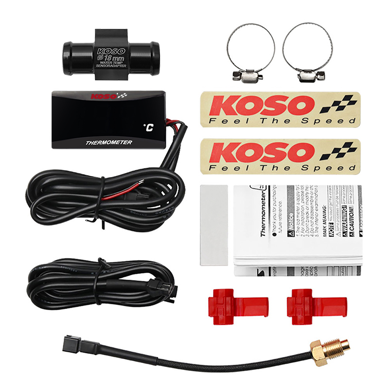 KOSO Motorrad Wassertemperatur Minimessgerät Universal- LCD Digitaler Bildschirm Sensor Thermomete SAMCI Temperaturanzeige