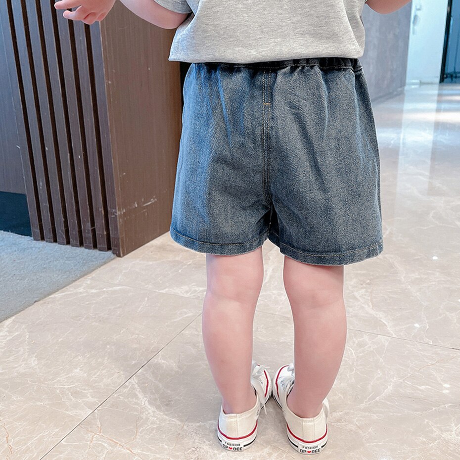 Jeans per ragazze tinta unita ragazza bambino Jeans corti Jeans estivi ragazze stile Casual vestiti per bambina