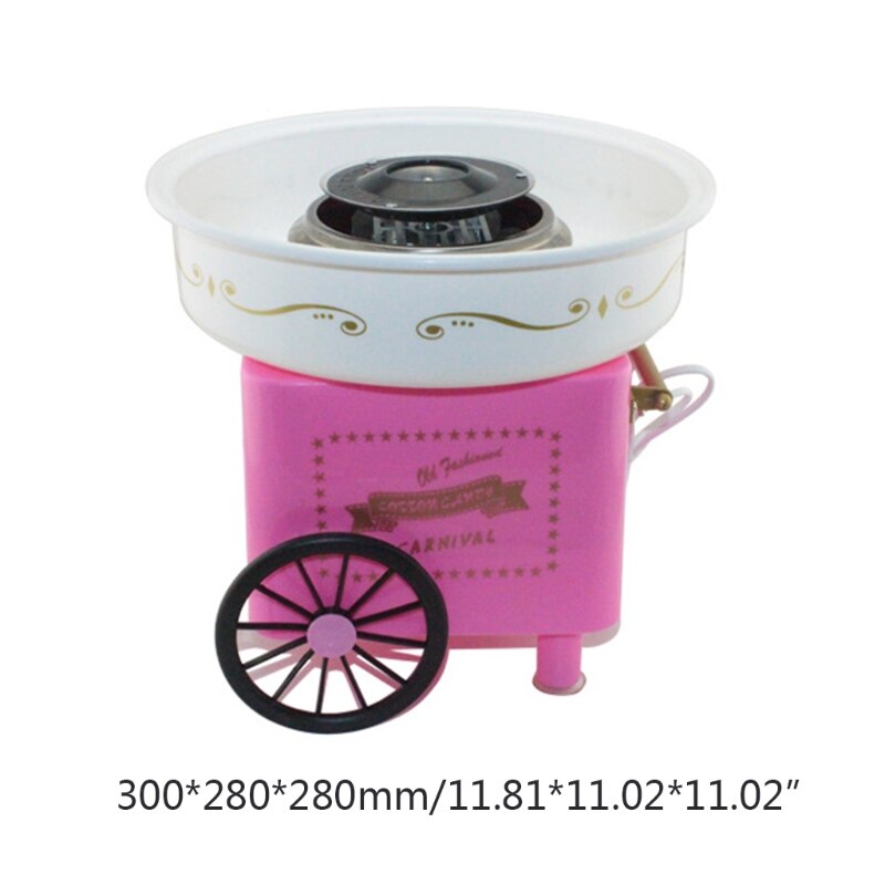 Retro vogn bomulds candy maskine mini candy floss maker hjemmebrug bordplade elektrisk nostalgi vogn