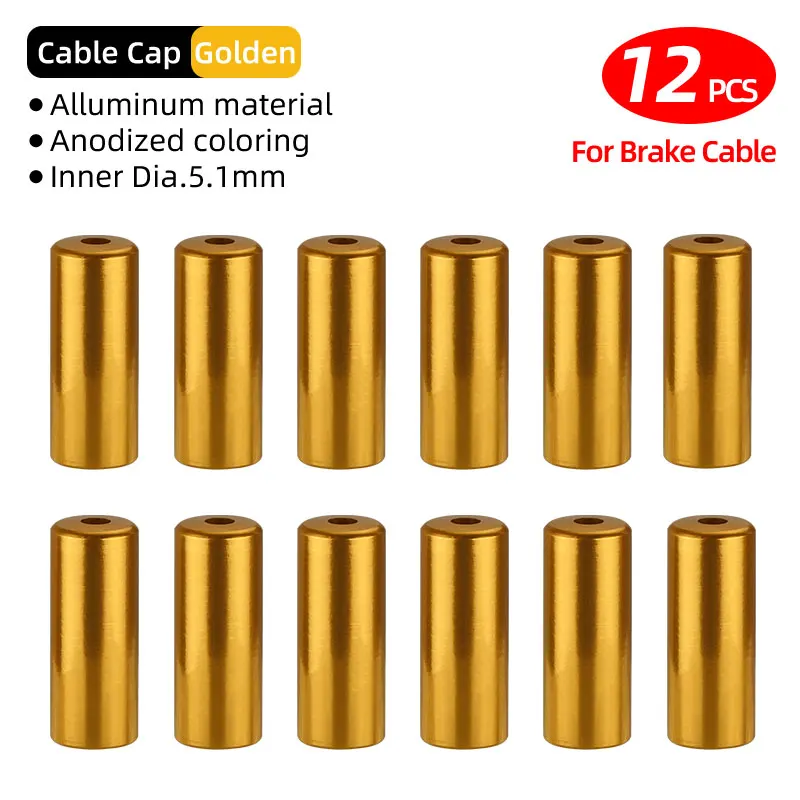 5mm Alloy Bicycle Brake Cable End Cap Housing Ferrules 4mm MTB Road Bike Derailleur Shifter Line End Crimps: Red