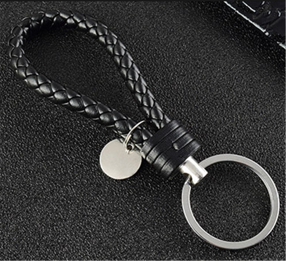 Bilform hänge vävt läder nyckelring rep diy för kia provo  k9 cross carens cub trackster ray  k2 naimo: Gul