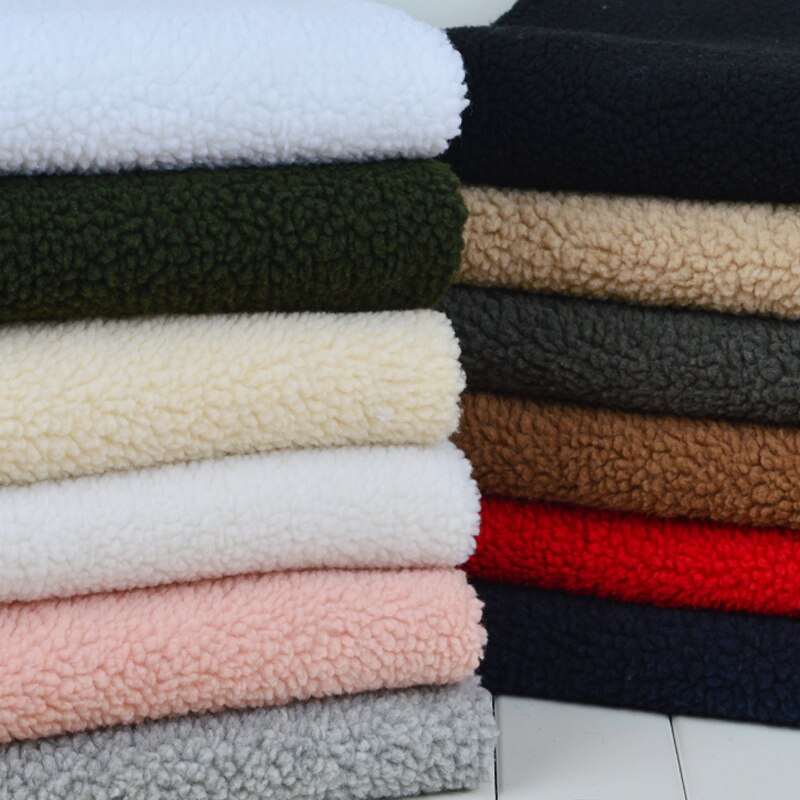 Tissu molletonné peluche poupée tissu velours tissu bricolage main coquille matériel Science 150*50cm
