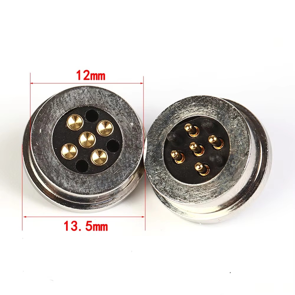 1 Paar 1P 2P 3P 4P 5P DC Magnetischer pogo-Stift-Stecker Pogopin Männlich Weiblich 2A Wasserdichte Hochstrom-Federbelastete Steckdose