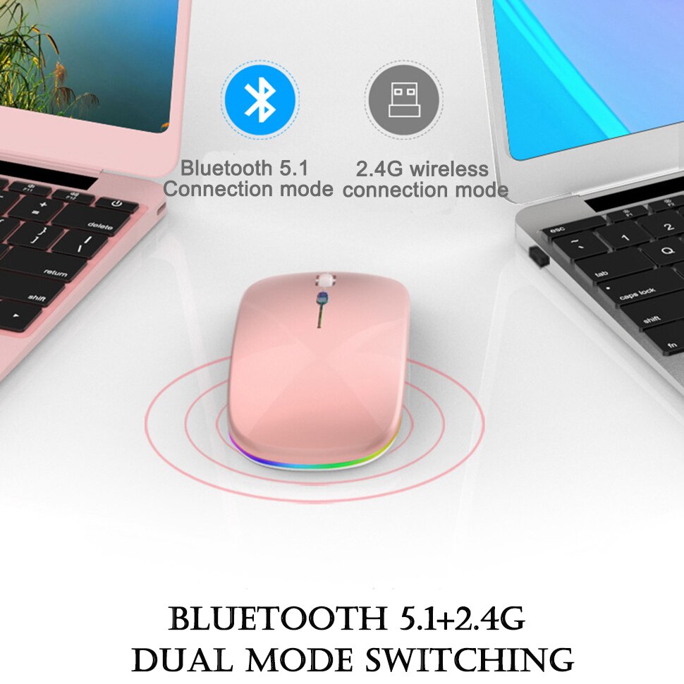 SeenDa Backlit Wireless Keyboard and Mouse Set Rechargeable Bluetooth-compati Keyboard Mouse for iPad Air Pro Samsung Huawei