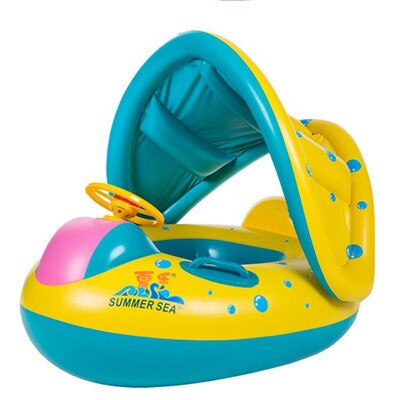 Sommer Aufblasbare Schwimmen Schwimmer Ring für freundlicher Sonnenschirm Chlidren Sitz Stiefel Wasserbad Spielzeug Schwimmen Schwimmbad für Kleinkinder: Default Title