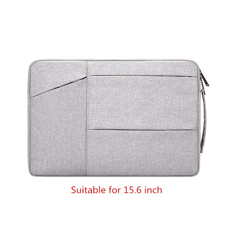 Portable Laptop Bag Woman Universal Briefcase Men Lightweight Liner Package Travel Ipad Phone Document Pouch Accessories Supplie: Gray 15.6 inch