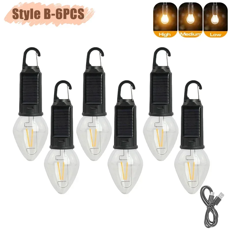 Linterna LED Solar portátil con 3 modos de luz Luz de emergencia al aire libre recargable por USB para acampar, senderismo, actividades de pesca: Sea Blue