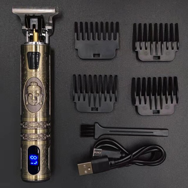 Elektrisk hårklippemaskin #39 menn oppladbare hårklippere for skjeggtrimmere utskåret elektrisk barbermaskin barber 5: Buddha lcd