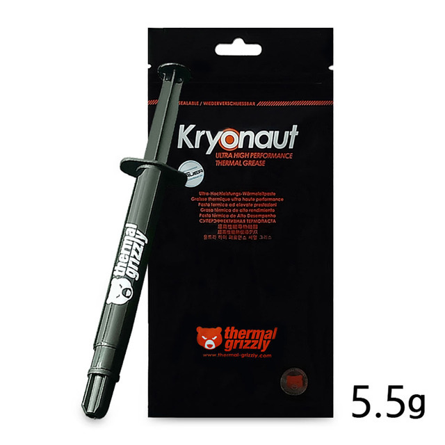 Thermal Grizzly Kryonaut 12.5W/mk CPU/GPU computer cooler AMD Intel processor silicone grease thermal paste 1g/5.5g/11g: 5.5g