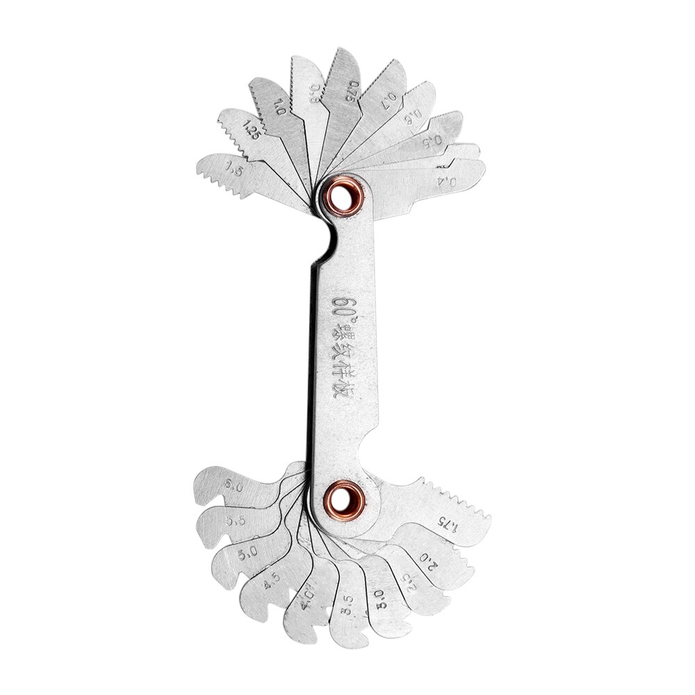 Thread Measuring Gage 60 Degree Whitworth Metric Screw Thread Pitch Gauge For Measuring Tool Thread Screw Pitch Gauge