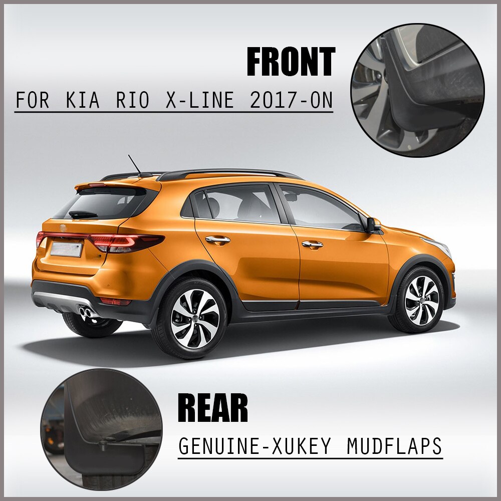 Set Molded Mud Flaps For KIA Rio XLine KX Cross on Mudflaps Splash