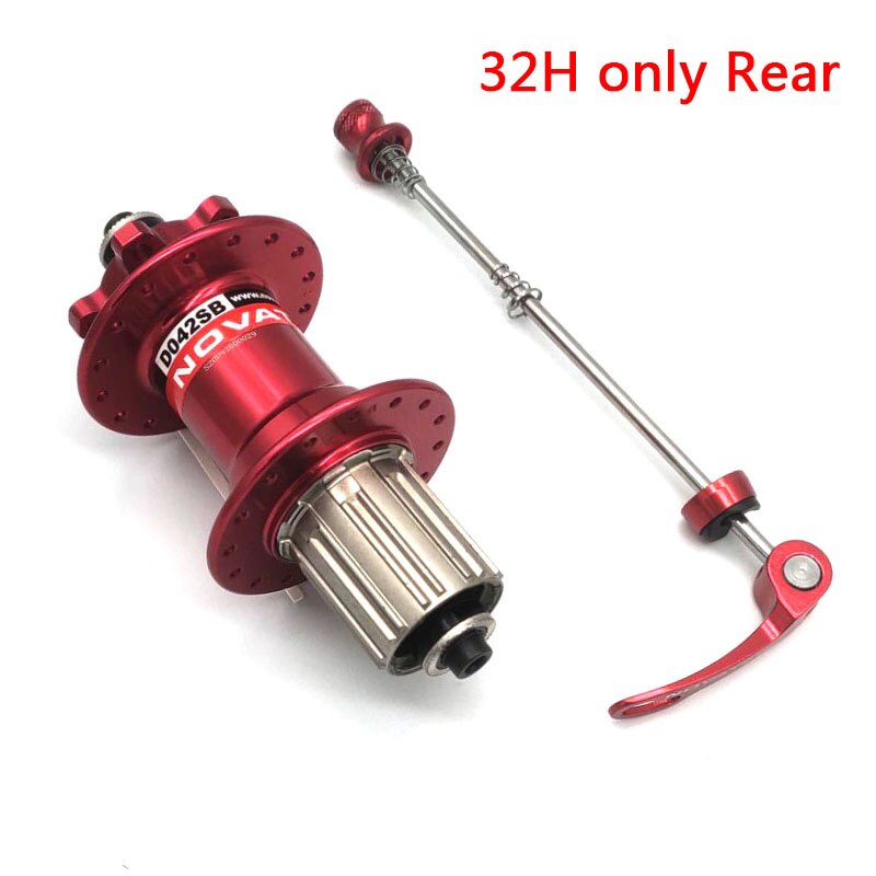 Novatec hub D041SB D042SB disc card brake MTB mountain bike hub bearing bicycle hubs 24 28 32 36 Holes 24h 28h 32h 36h 6 colors: 32holes red rear