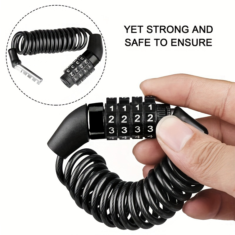 1 st Fietsslot Draad Touw Kettingslot Combinatieslot Mountainbike Motorfiets Anti-diefstal Wachtwoord Tas Slot Helm Slot