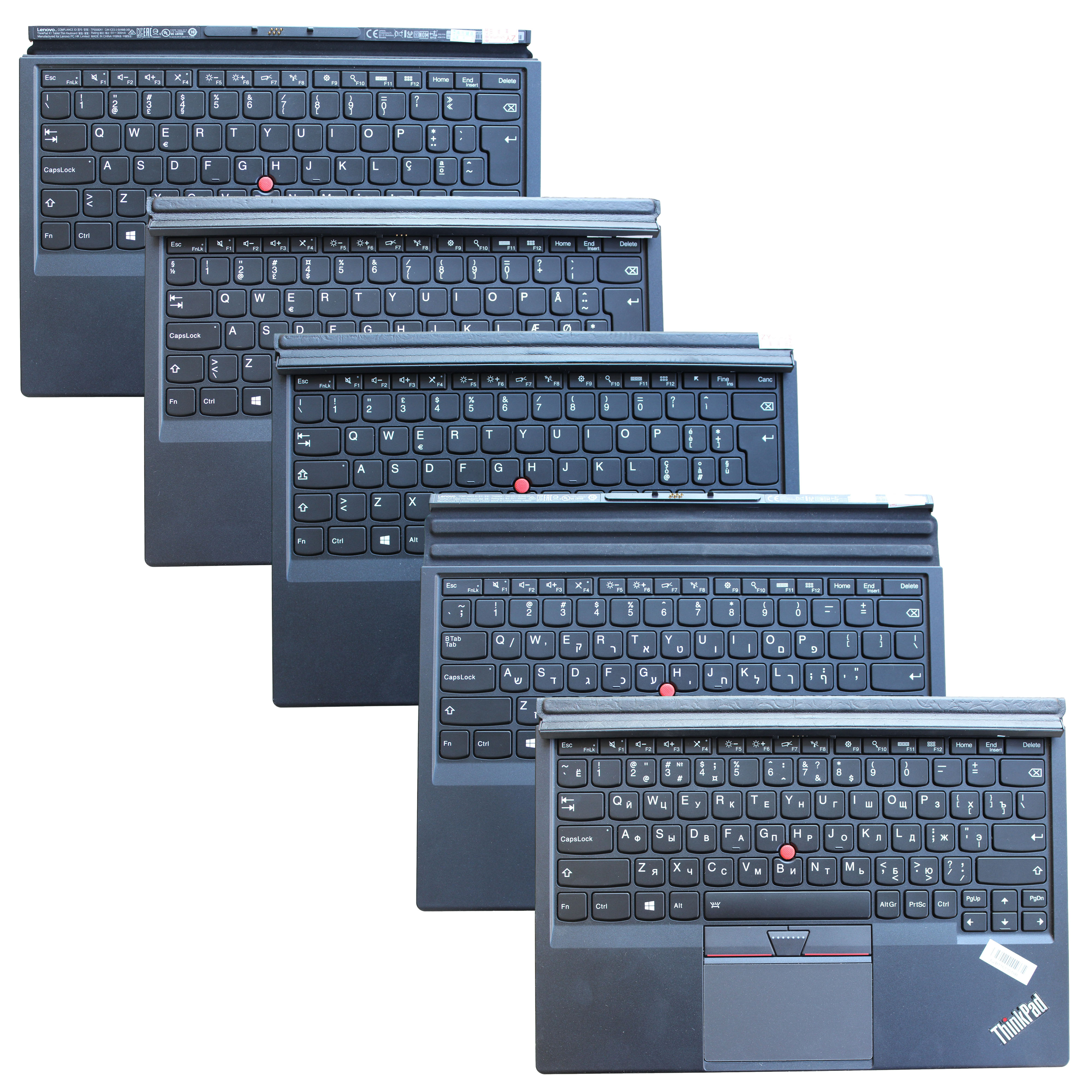 Russian/Hebrew/Italian/Danish/Portuguese Thinkpad X1 Tablet Thin Keyboard 01AW600 01AW650 TP00082K1 keyboard with Backlight