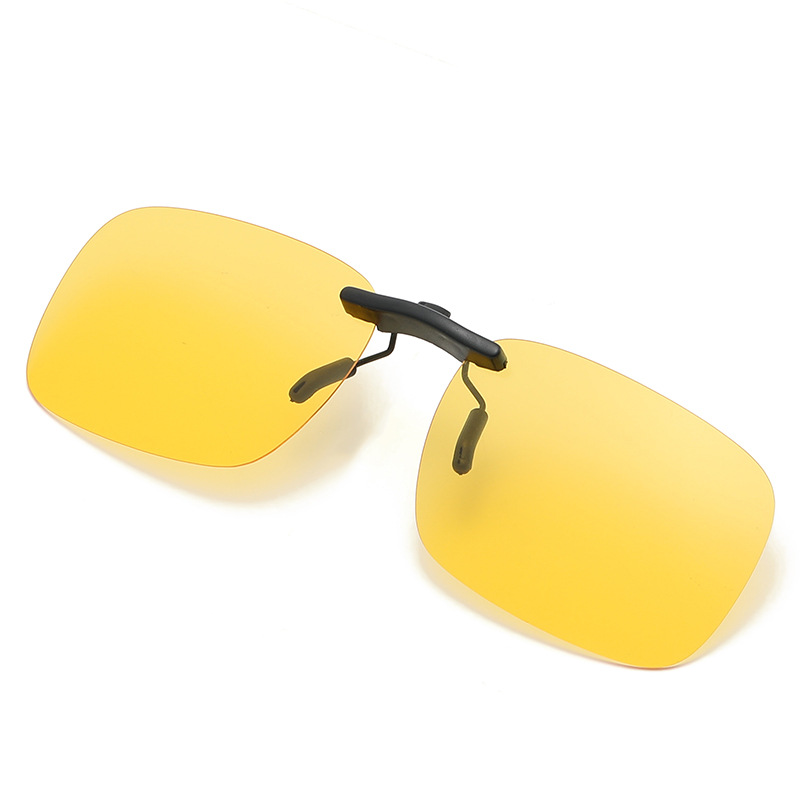 Klassnm-gafas de sol polarizadas sin montura para hombre y mujer, lentes de Clip angostas, antideslumbrantes, UV400, novedad: Blanco