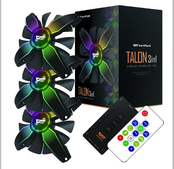 Aigo darkFlash RGB Fan 3pieces 120mm PC Fan AURA SYNC RGB Control Aura PC Fan Remote Controller Computer Cooling Fan case fans
