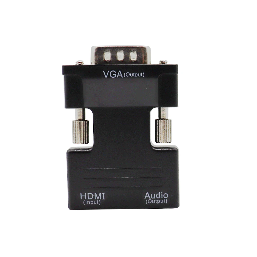 Adaptador convertidor HD 1080P VGA a HDMI con Audio para PC portátil a proyector HDMI adaptador compatible con HDMI a VGA