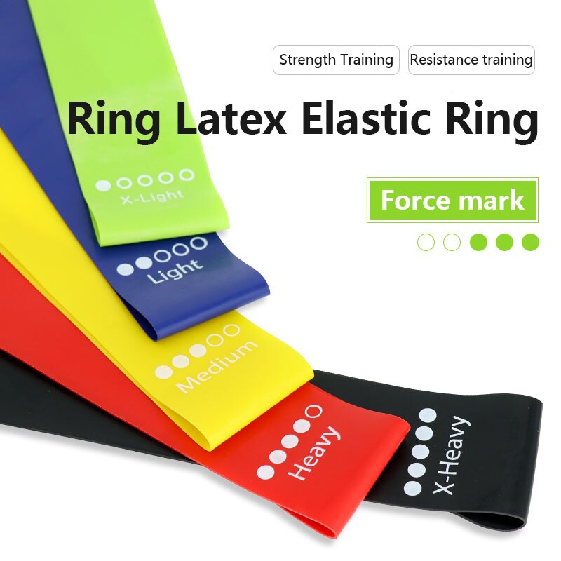 5Pcs/ Set Fitness Home Gym Yoga Latex Bands Resistance Bands Exercise Sports Loop Fitness Home Gym Yoga Latex Set