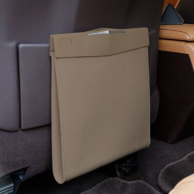 For Toyota RAV4 2022 Car Trash Can Vehicle Garbage Bag Car Hanging Rear Seat Row Folding Storage Bag: beige