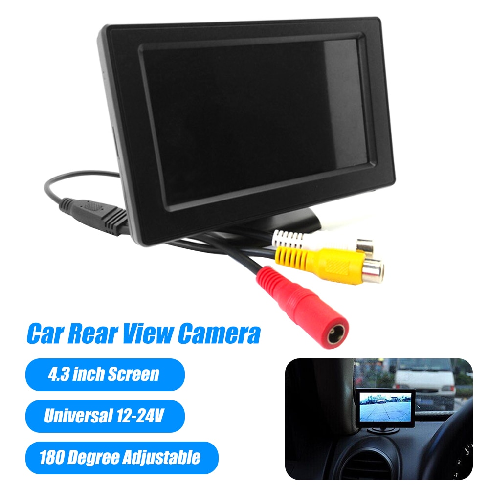 4.3 inch Lcd-scherm Auto Achteruitrijcamera 180 Graden Verstelbare Backup Reverse Monitor Scherm voor Suv