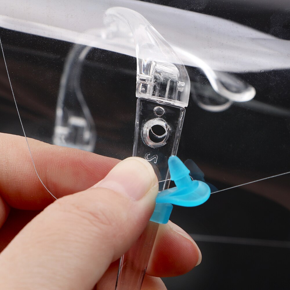 Máscara de plástico transparente con visera protectora para adultos y niños, máscara que cubre la cara, transparente, 10 Uds.
