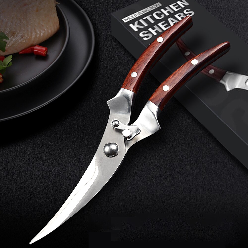 Stainless Steel Poultry Kitchen Chicken Bone Scissor With Safe Lock Cutter Cook Tool Shear Cut Duck Fish Kitchen Tools