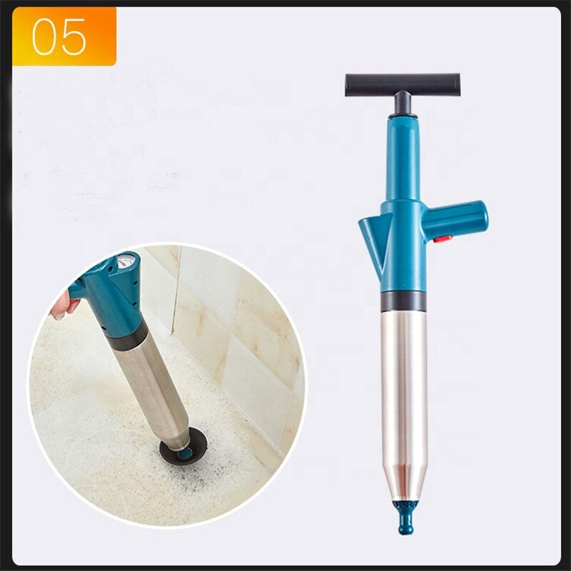 Pipe Plunger Drain Unblocker High Pressure Air Drain Blaster Cleaner Powerful Manual Pneumatic Dredge Equipment Clogged Pipe