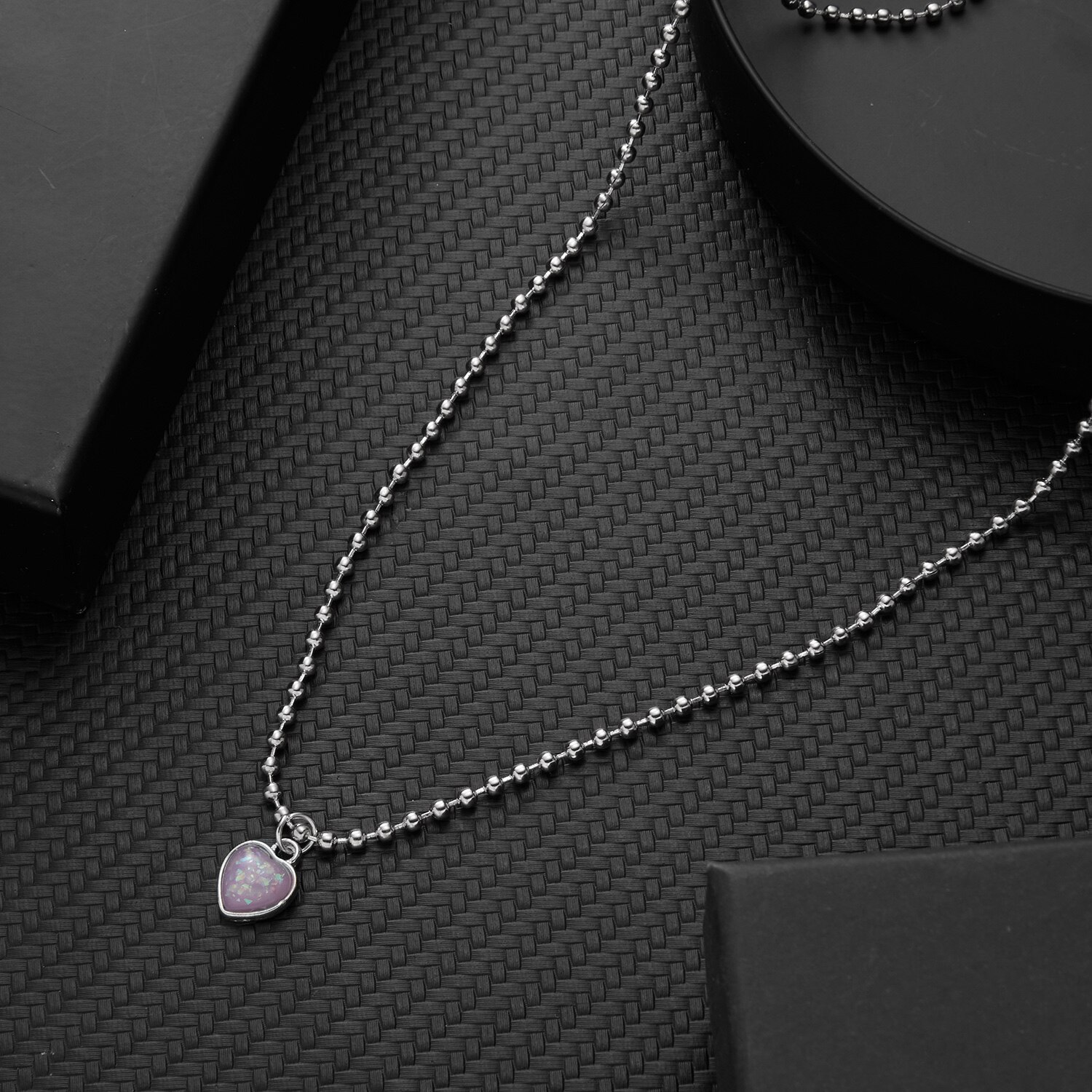 Collar de corazón de perlas para mujer, gargantilla de cadena de clavícula, joyería , de ,: NC22Y0081