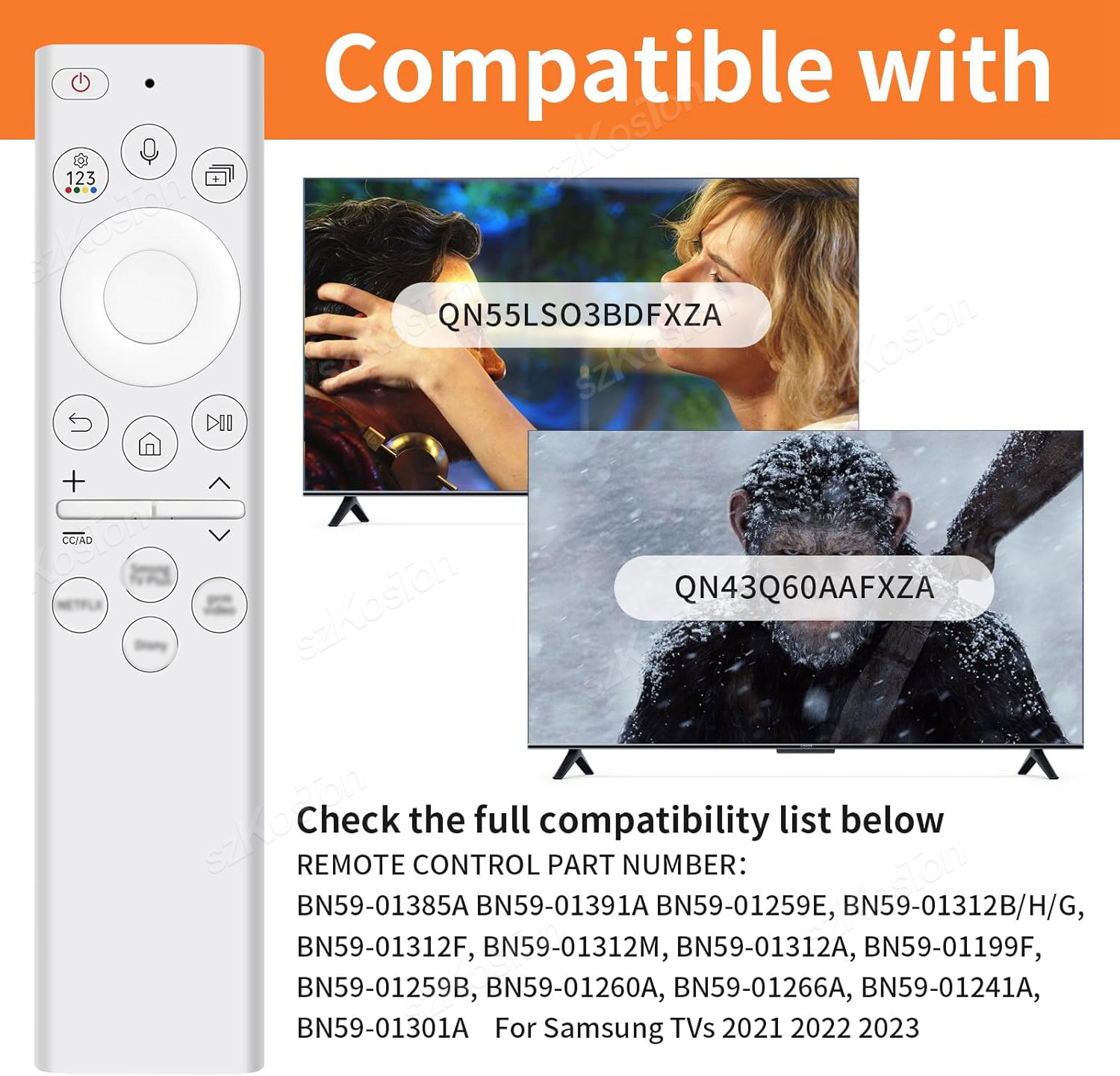Zamiennik BN59-01391A Solar Voice Remote do telewizorów Samsung Solar Charging Remote do Samsung Smart TVs Frame 4K 8K Neo QLED