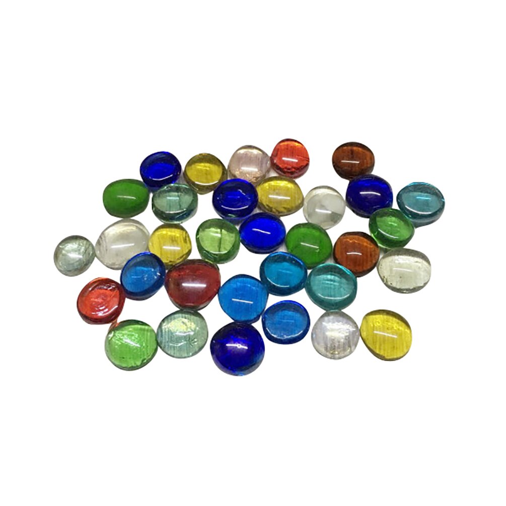 100g Clear Glass Mosaic Tiles Round Flat Beads for Arts Craft Decorative Glass Stones for Mosaic Making: Clear Mixed