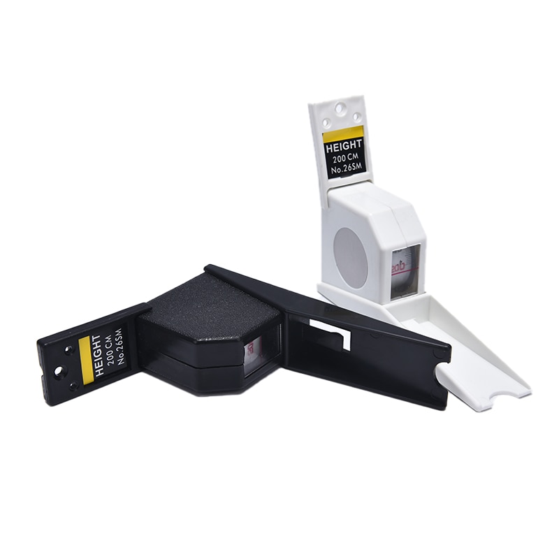 1PC Portable Height Meter 2m For Body Growth Altimeter Wall Mounted Tool Retractable Durable Tape Measure Home Black/White