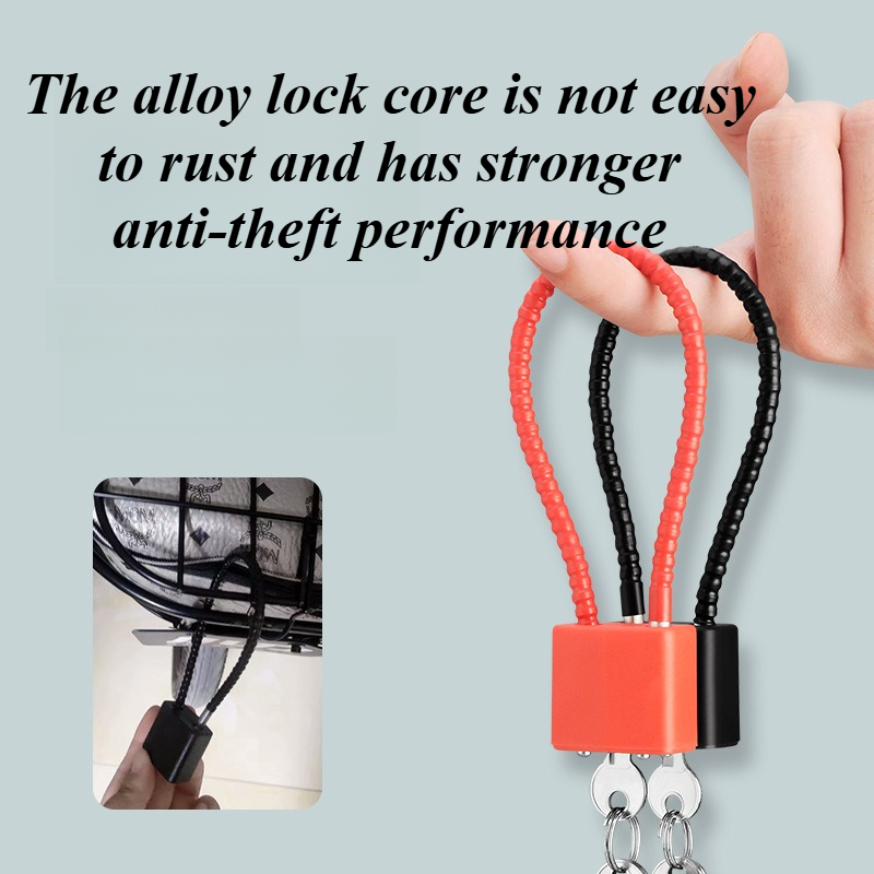 Portable Multifunctional Cable Lock Flexible Equipped with Keys Padlock Waterproof Alloy Steel Suitcase Lock Bicycle