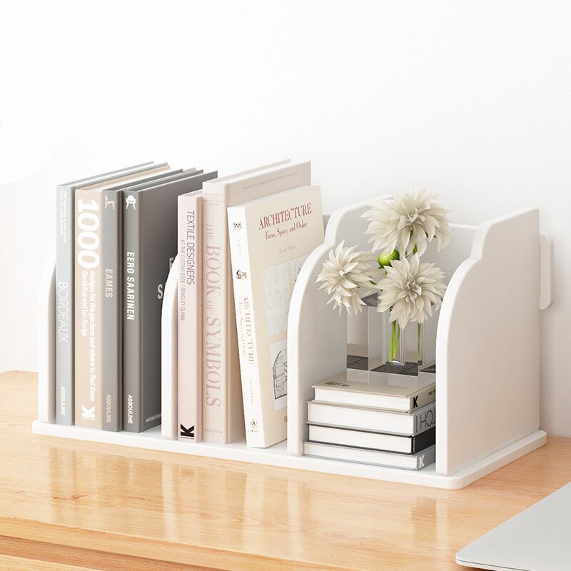 Plast bogreol bordplade bogholder hylde opbevaring organizer fil papir magasin rack organizer bogreol kontor boligartikler