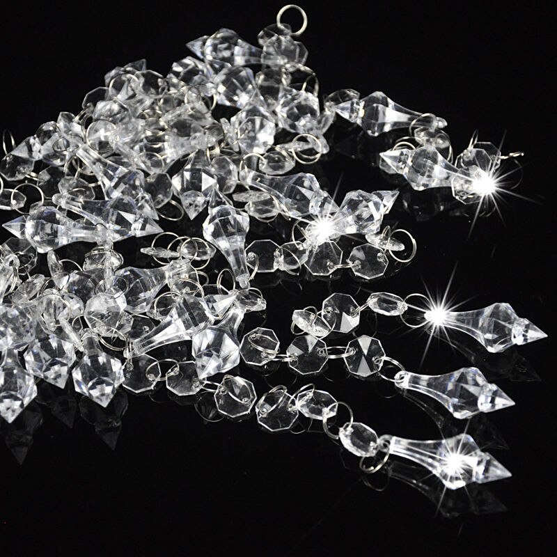 30Pcs Acryl Crystal Clear Bead Garland Opknoping Kroonluchter Wedding Decor Supplies