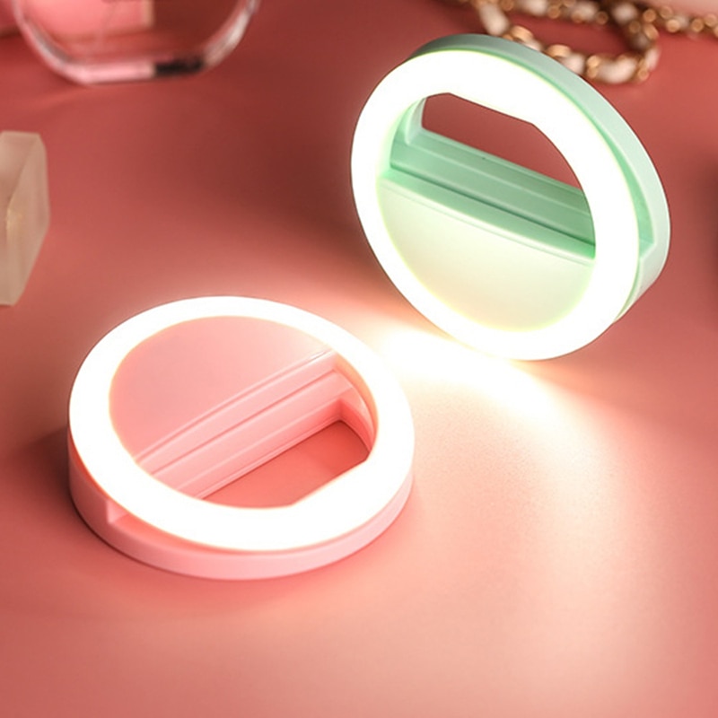 Led Selfie Ring Licht Mobiele Telefoon Lens Led Selfie Lamp Ring Voor Iphone Samsung Xiaomi Huawei Telefoon Selfie Clip Licht accessoire