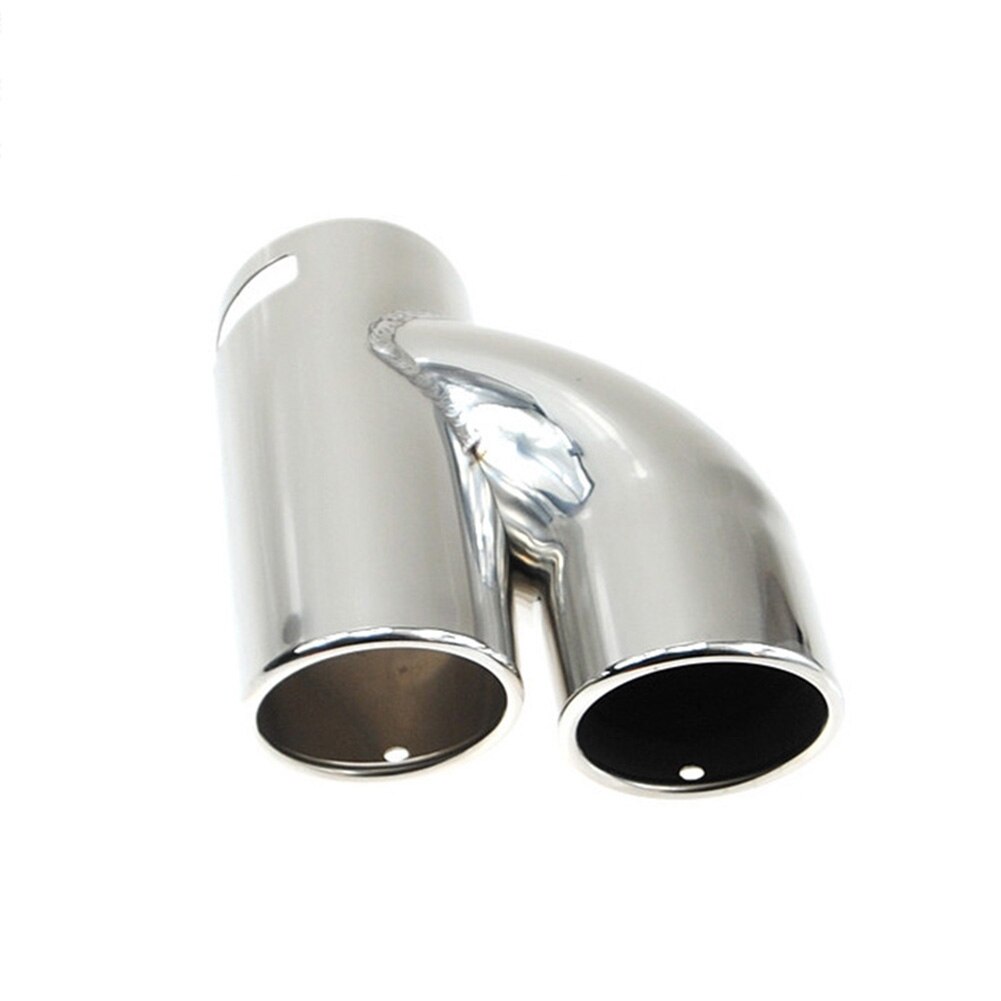 1pcs Double d'échappement silencieux embout de tuyau d'échappement pour Skoda Octavia 2007-: Default Title