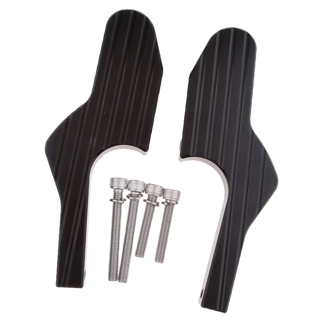 1 par de estribos para motocicleta extensiones de clavijas para Vespa GT GTS GTV 60 125, 150, 200, 250, 300 300ie: Black