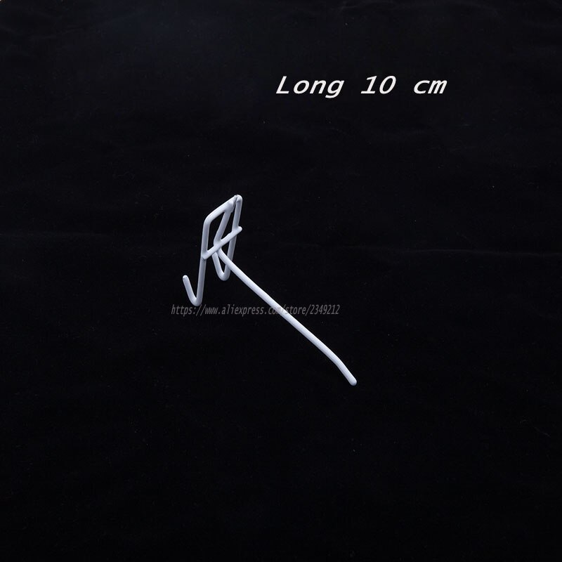 Jewelry Display Metal Hook Iron Net Hanging Hanger Jewelry Store Accessories 20pcs/lot: white 10cm long