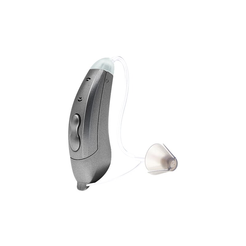 Hörgeräte Mit Bluetooth Mini Audifonos BTE 10 Kanal Telefon APP berühren Kontrolle Programm passend zu Taubheit SF101 Klang Verstärker: Graphit-links