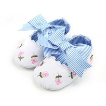 0-18m blomster nyfødt spedbarn baby jenter sko prinsesse bue floarl barneseng sko småbarn baby jente sko: Hvit / 0-6 måneder