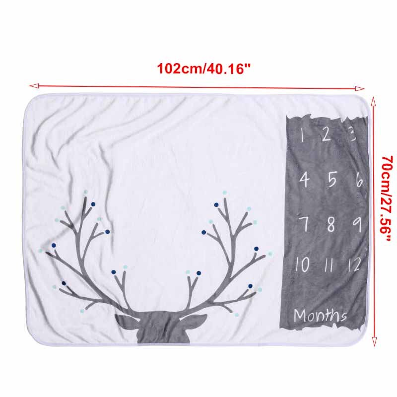 Baby Monthly Milestone Blanket Photography Background Blanket Thick Backdrop Prop Swaddle Baby Shower: 99
